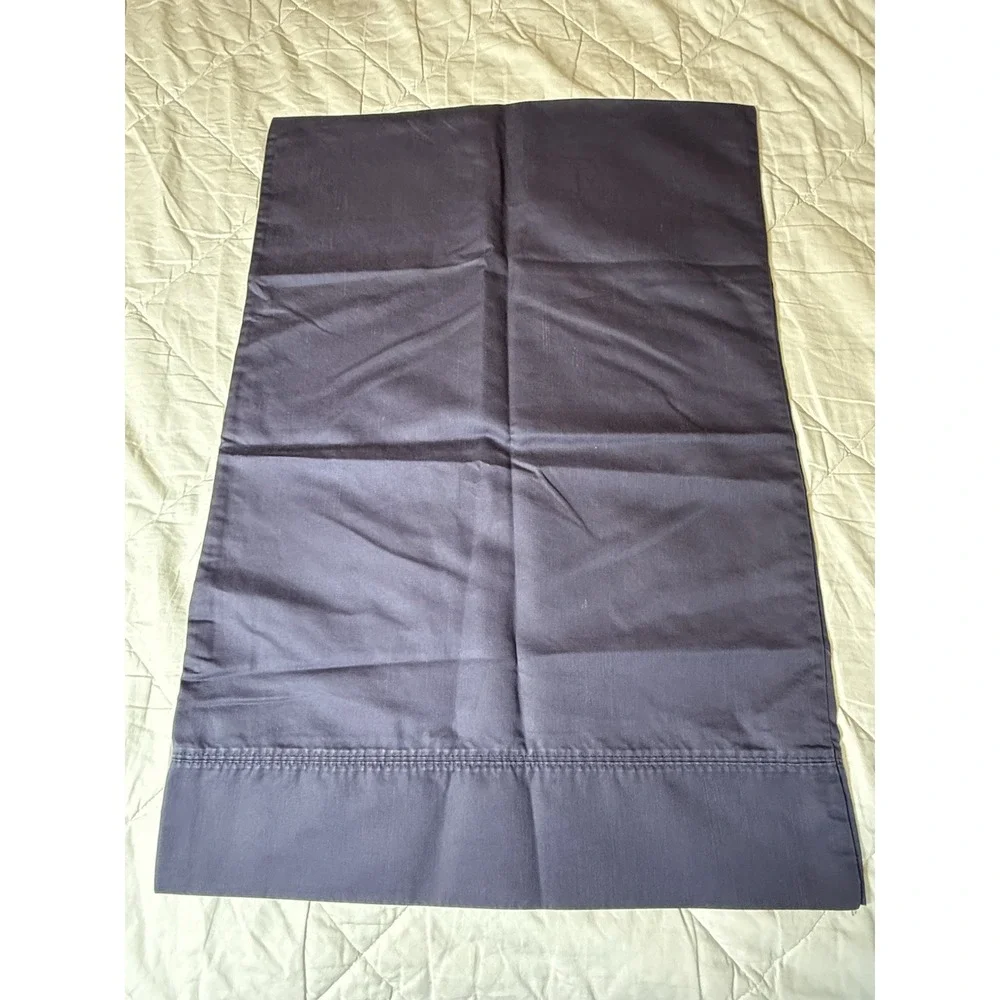 GlucksteinHome Pillowcases Set of 2 Navy Blue 100% Cotton 21x30